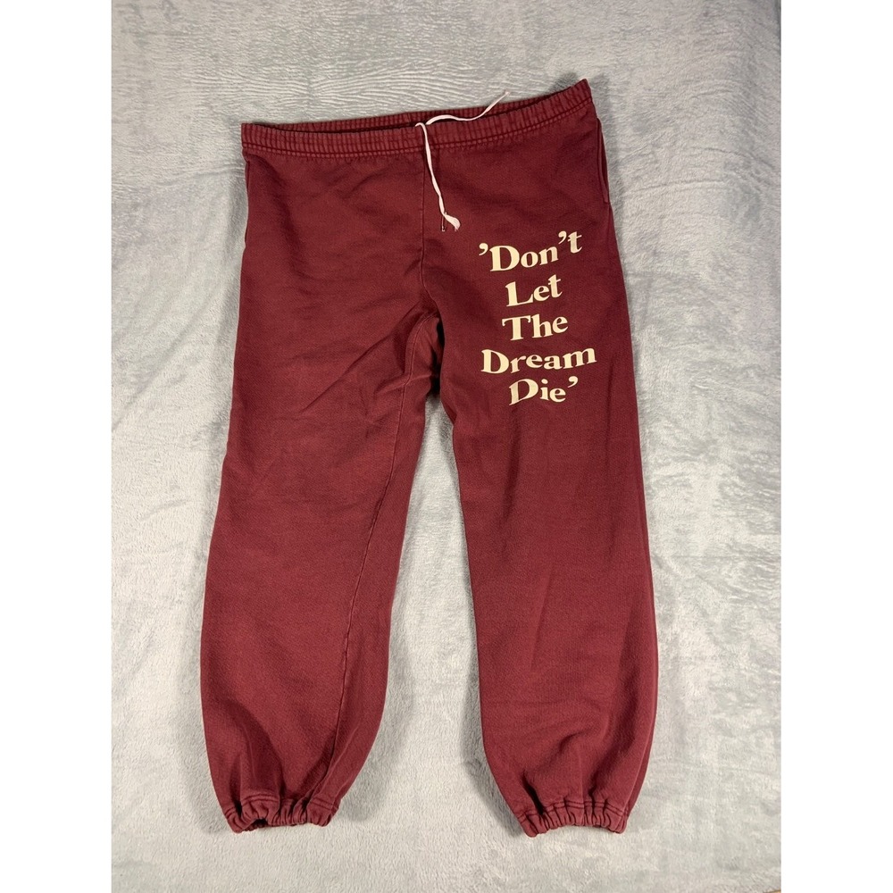 Vtg USA Russell Athletic Don't Let The Dream Die HIGH Cotton Sweatpants L